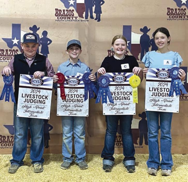 4-H Places at Brazos Co. Livestock Judging