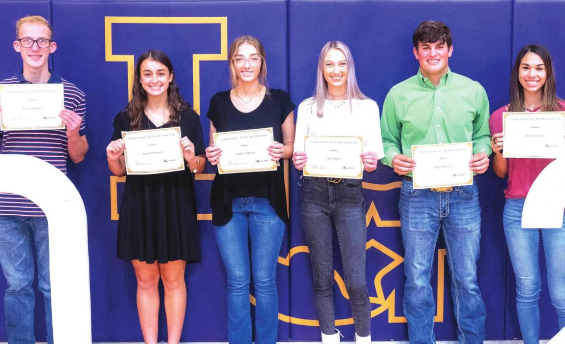 The Fayette County A&amp;M Club Scholarship went to August Herbrich, Kalyn Hernandez, Shelby Hofferek, Lily Nygren, Philip Matocha and Allison Veilleux.
