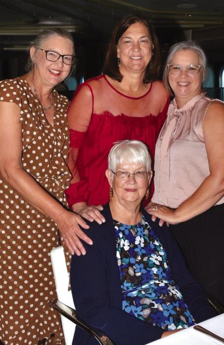 Beth Field, April Pospisil, Dana Kulak and their mom Virginia Tappe on their Alaskan Cruise on the Quantum of the Seas.
