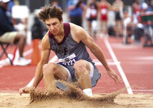 Fayetteville’s Jack Schley was 5th in the triple jump last year at state. He qualified for state in the long jump and the triple jump this season. Photo by Scott Coleman