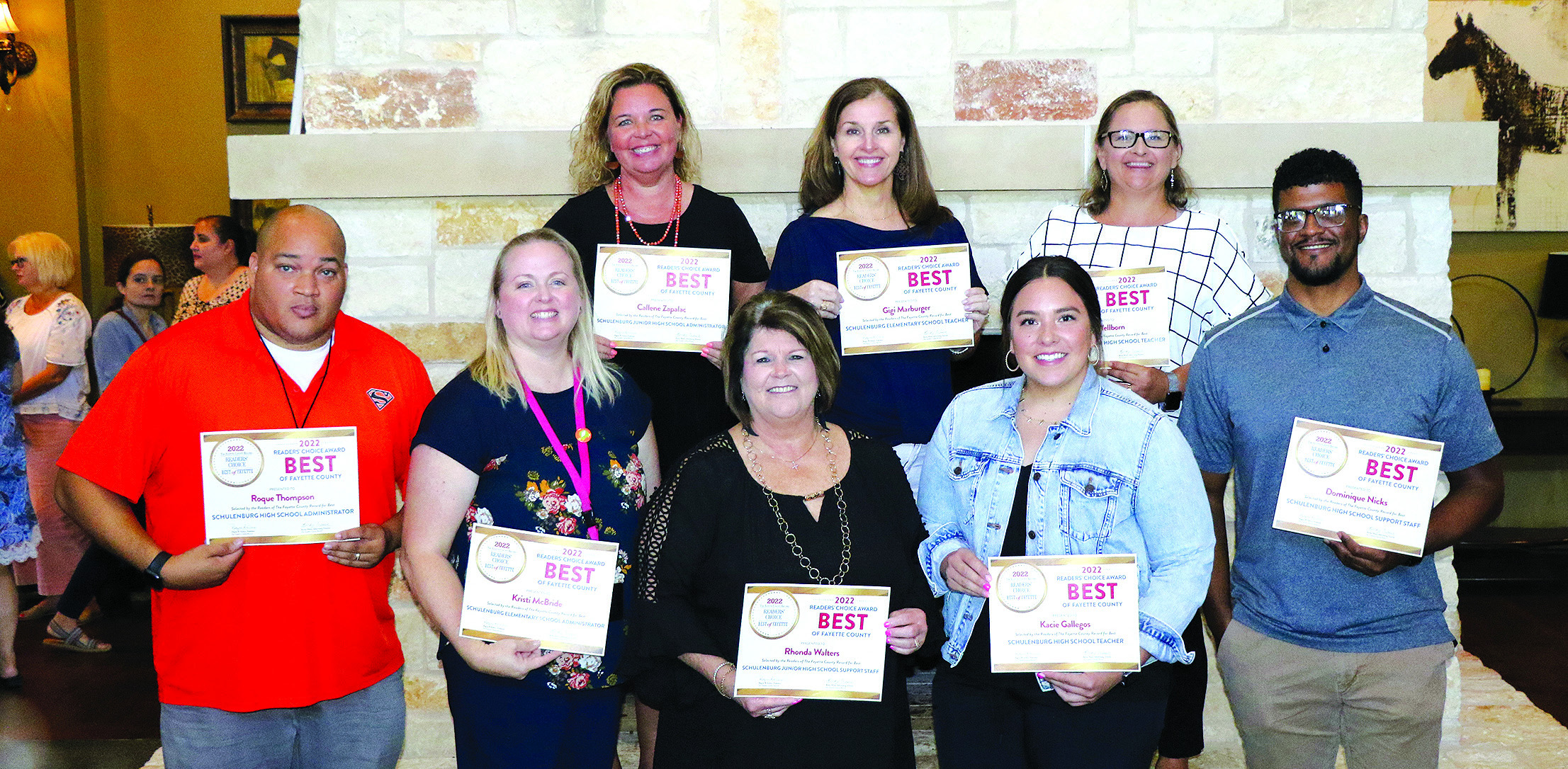 Schulenburg ISD Celebrates Readers’ Choice Awards The Fayette County