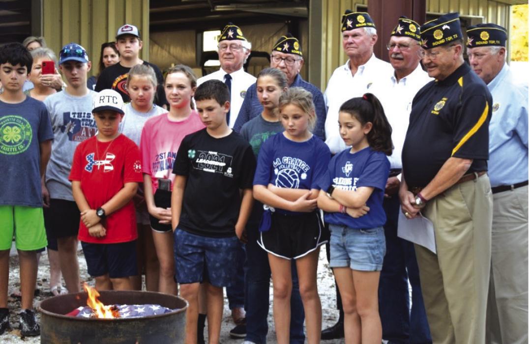 American Legion Holds Flag Disposal Ceremony in Carmine The Fayette